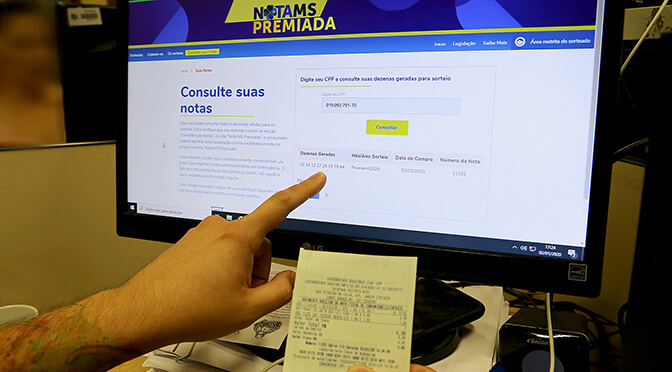6 contribuintes receberão o prêmio na quina do ‘Nota Premiada’ em Deodápolis 