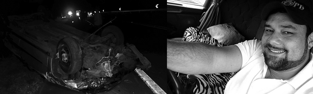Foto do Acidente: Adauto Dias (Dias MS) / Foto da vitima: Redes Sociais