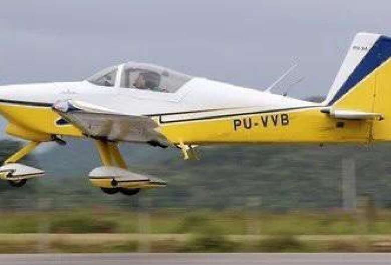 (Foto da aeronave que caiu). - Crédito: (Divulgação) 