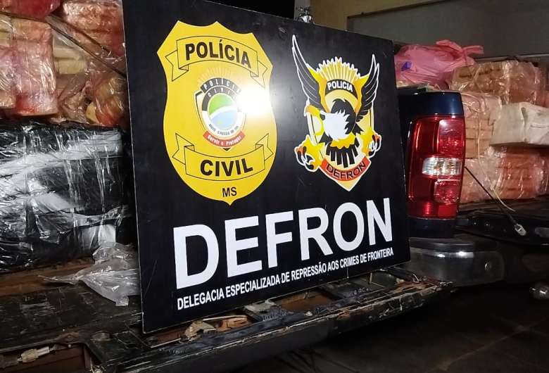 Somente em Ponta Porã, a apreensão totalizou aproximadamente 1,5 tonelada. - Crédito: Osvaldo Duarte/Dourados News 