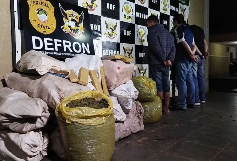 Essa apreensão trata-se da terceira efetivada pela Defron em Ponta Porã em um prazo de 24 horas - Crédito: Osvaldo Duarte/Dourados News 