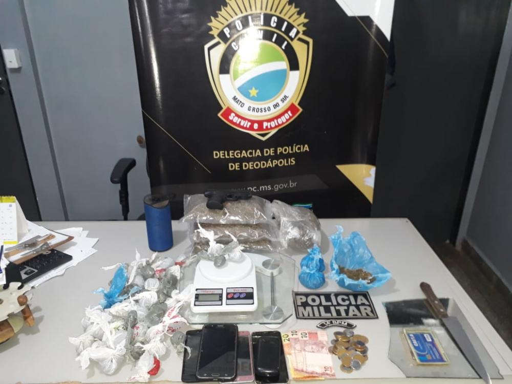 Durante operação Narco Brasil, traficantes foram presos em casa em Deodápolis 
