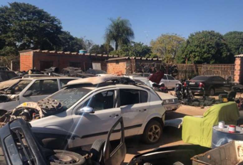 Local onde os veículos foram recuperados - Crédito: Divulgação PCMS 