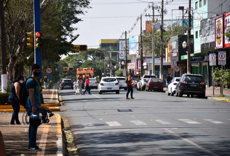Movimentação na região central de Dourados na última semana - Crédito: Hedio Fazan/Arquivo/Dourados News