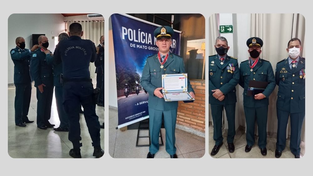 Subtenente de Deodápolis recebeu medalha de honra ao mérito em evento que marcou os 186 anos da PM no MS