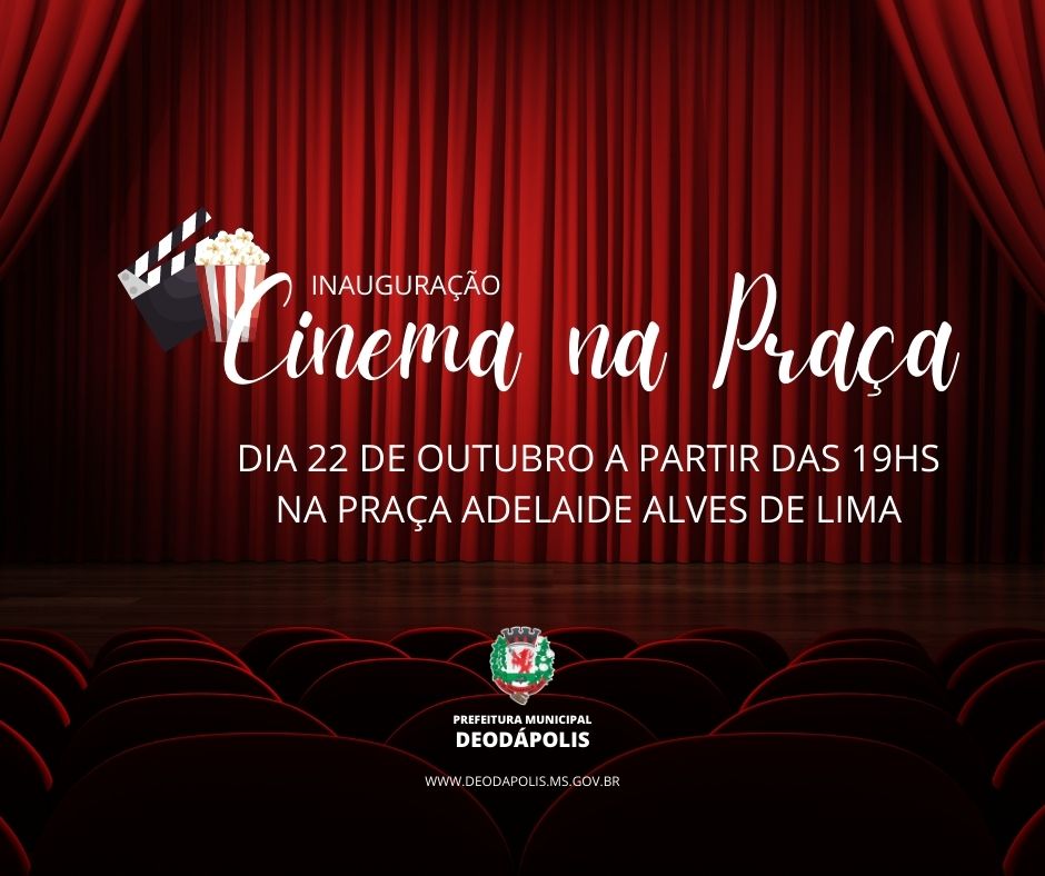 Mês das Crianças: Nesta sexta, dia 22/10 Prefeitura realizará inauguração do ‘Cinema na Praça’ 