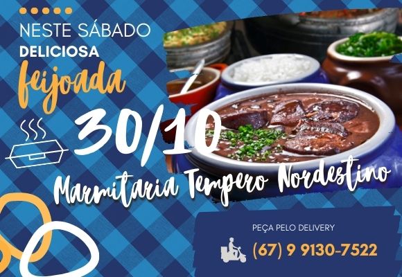 Sábado é dia de uma deliciosa feijoada na Marmitaria Tempero Nordestino em Deodápolis