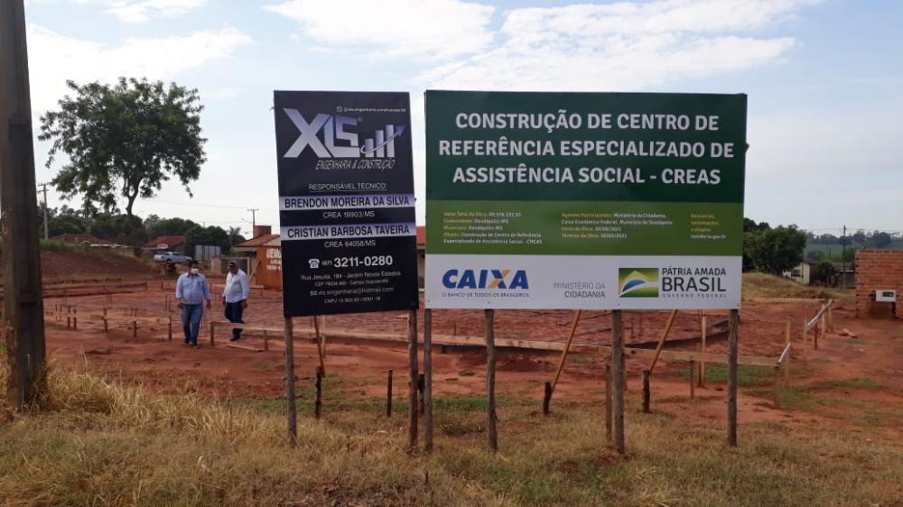 Obras da sede própria do CREAS em Deodápolis proporcionará atendimento de qualidade a população