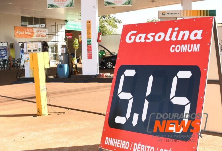 Boa parte dos postos de Dourados segue com o combustível comercializado a R$ 5,15 - Crédito: Hedio Fazan/Dourados News 