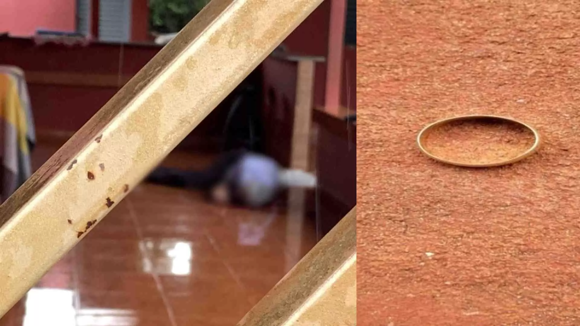 Vítima foi executada a tiros e aliança que pode ser do suspeito foi encontrada (Foto: Reprodução/ Maracaju Speed)