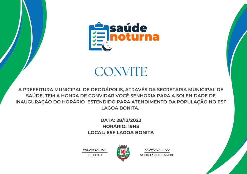 Convite para o evento. 