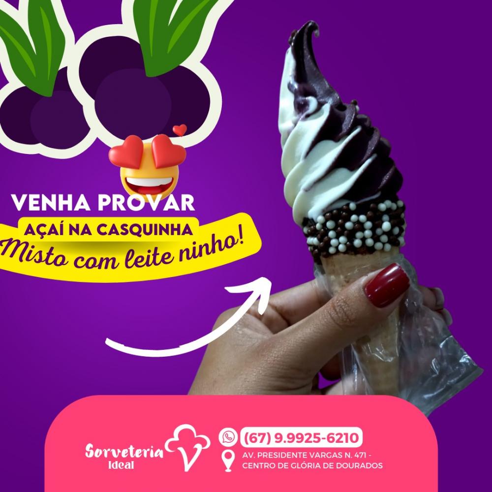 Casquinha de Açaí: Sorveteria Ideal em Glória de Dourados apresenta novidade imperdível