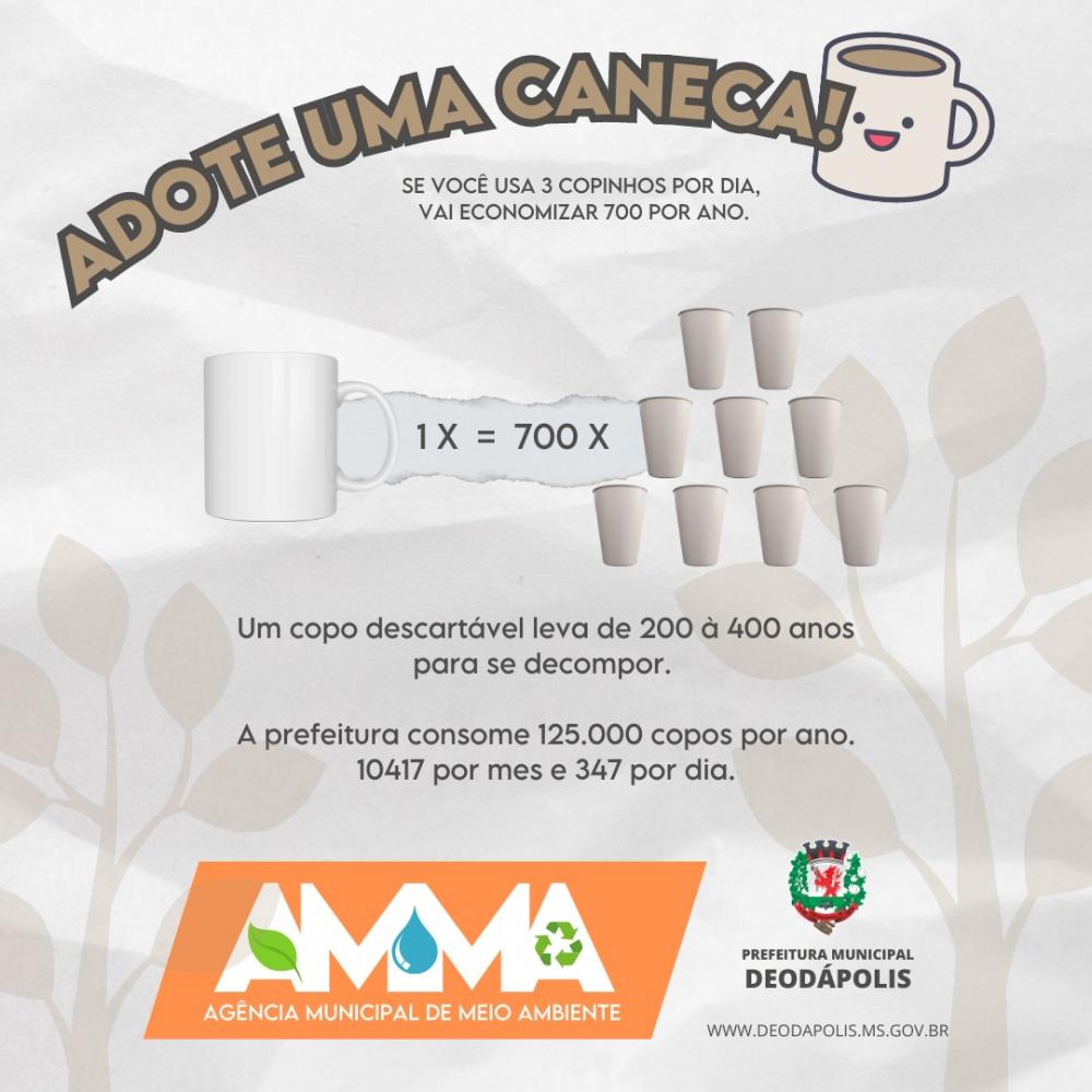 AMMA lança campanha para conscientizar sobre o uso de canecas em substituição aos copos descartáveis