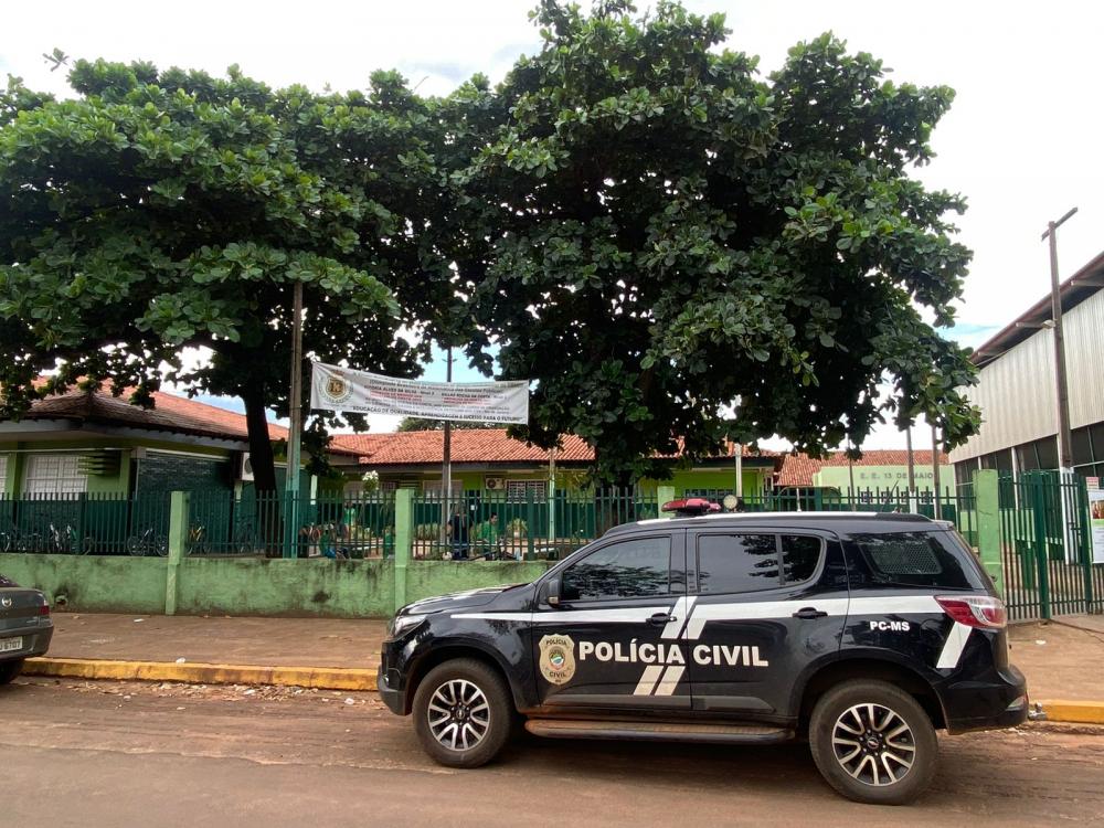 Polícias Civil e Militar de Deodápolis atuam em conjunto para garantir a segurança nas escolas