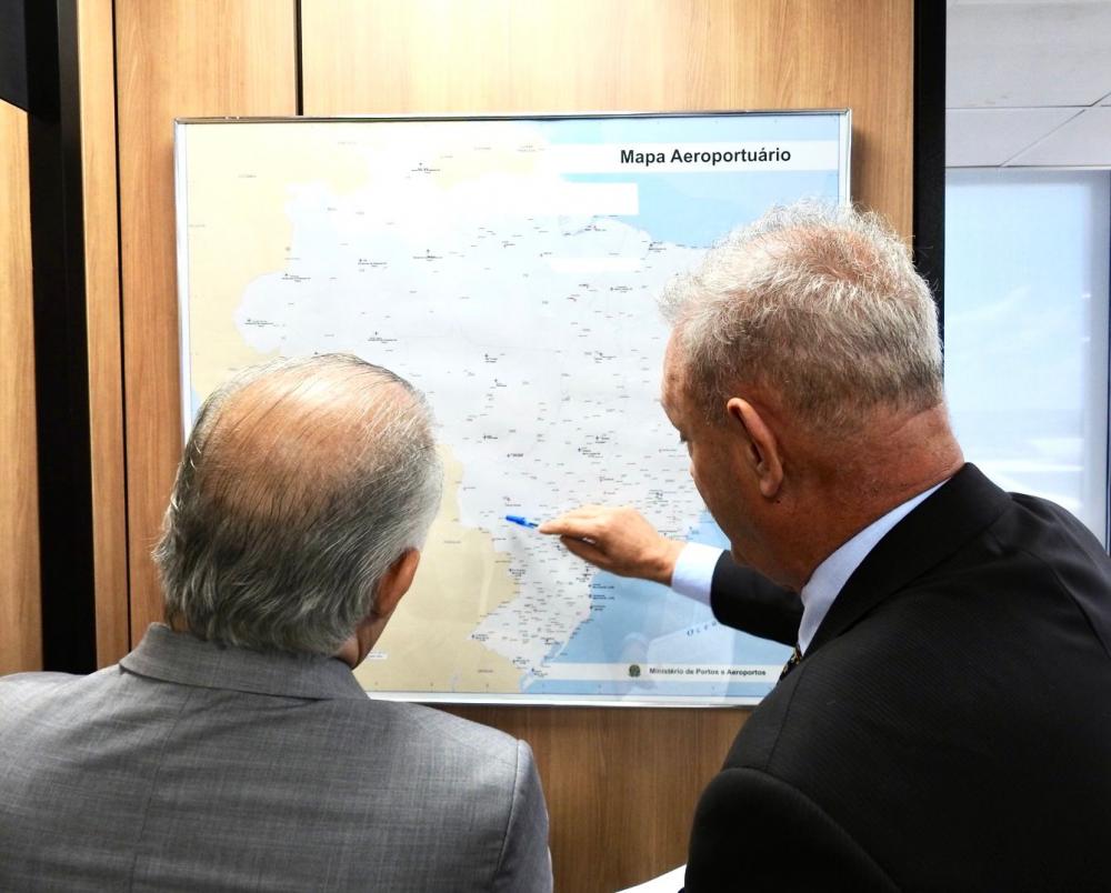 Deputado Geraldo e o ministro de Portos e Aeroportos, Márcio França