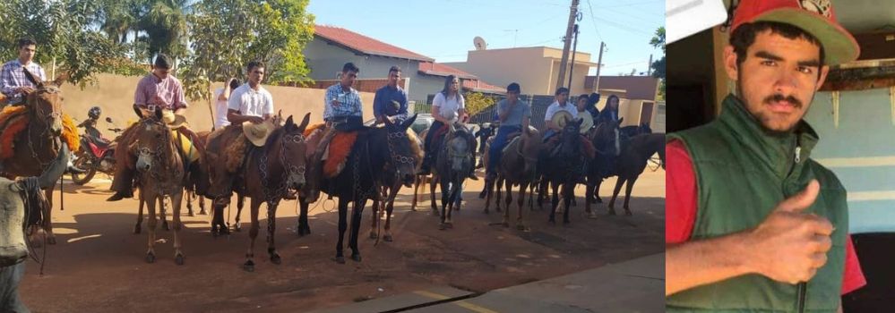 Jovem Matheus foi sepultado com homenagens ao som de berrante e a presença de amigos e familiares