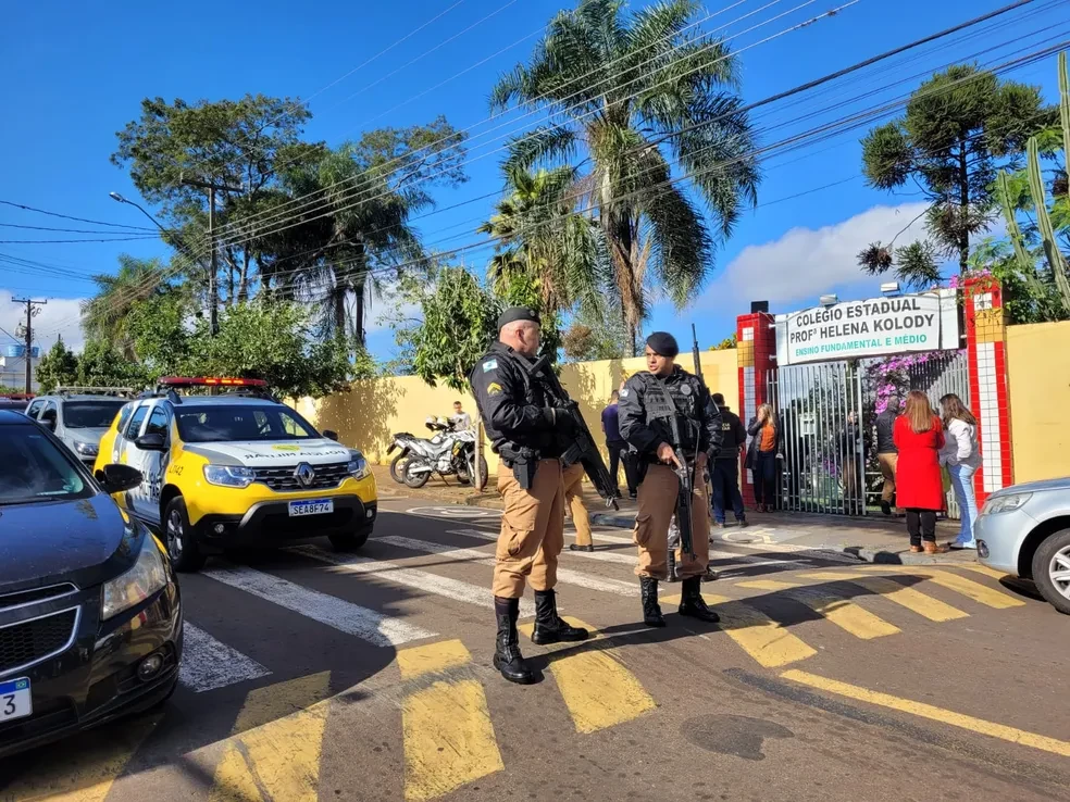 Aluna de 16 anos foi baleada na cabeça e encaminhado ao hospital em estado grave; Foto: Reprodução/RPC