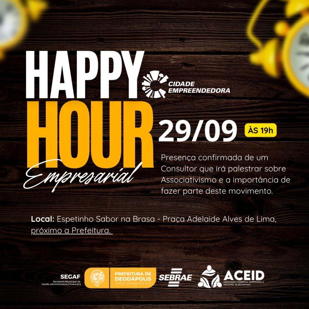 'Happy Hour Empresarial' do Programa Cidade Empreendedora em Deodápolis promete reunir e inspirar empresários locais
