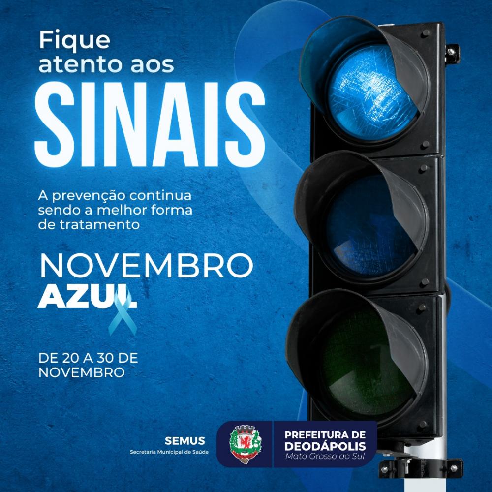 'Novembro Azul': Secretaria Municipal de Saúde de Deodápolis realiza ações especiais de 20 a 30 de novembro