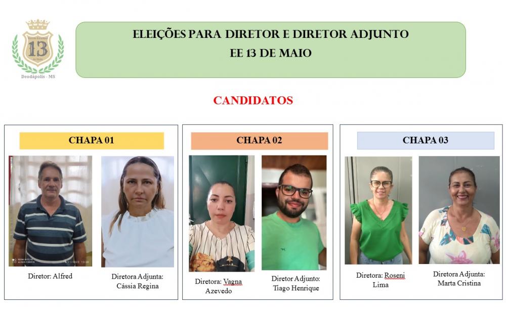 Eleição para nova diretoria da E.E. 13 de Maio em Deodápolis acontecerá em 30/11