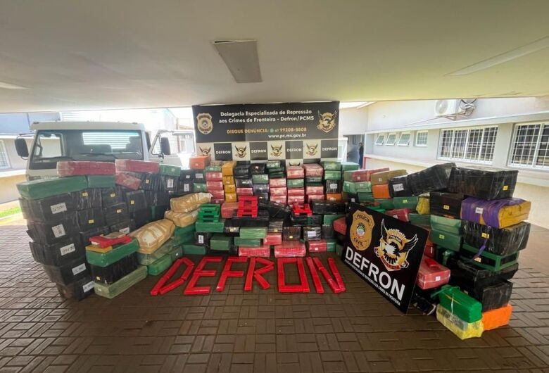 Carga de maconha seria enviada para São Paulo; Foto: Defron