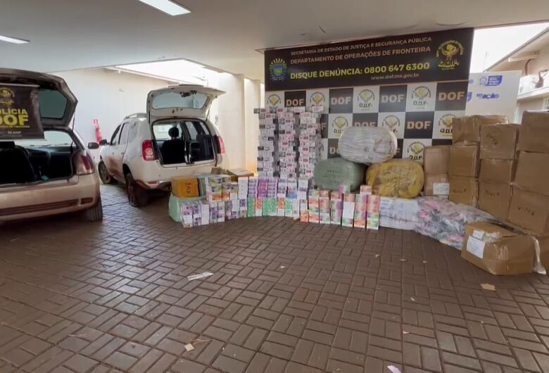 Após perseguição, carga de descaminho avaliada em R$ 1,1 milhão é apreendida em Dourados