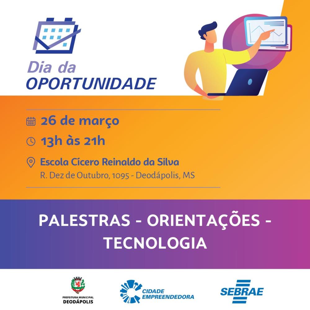 Sebrae/MS e Prefeitura promovem Dia da Oportunidade em Deodápolis