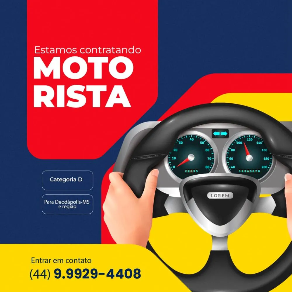 Empresa abre vaga para motorista categoria D em Deodápolis