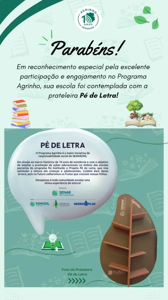EE Scila Médici de Deodápolis destaca participação de alunos no Programa Agrinho 2024