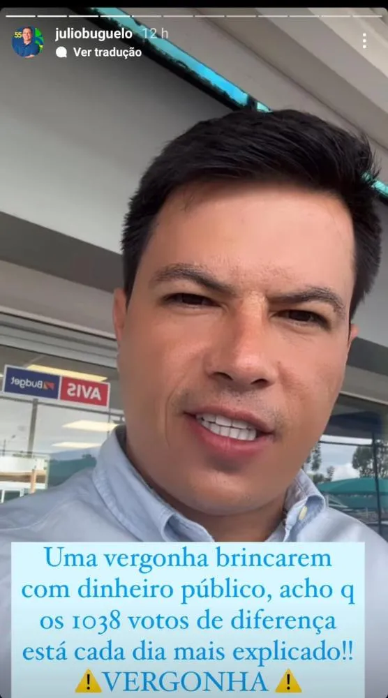 Julio Buguelo, Prefeito eleito de Glória de Dourados, critica aquisição de equipamentos pela atual gestão