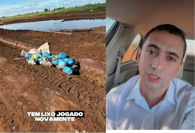 Vereador Juninho Lima cobra conscientização da população após limpeza de 'lixão irregular' em Lagoa Bonita