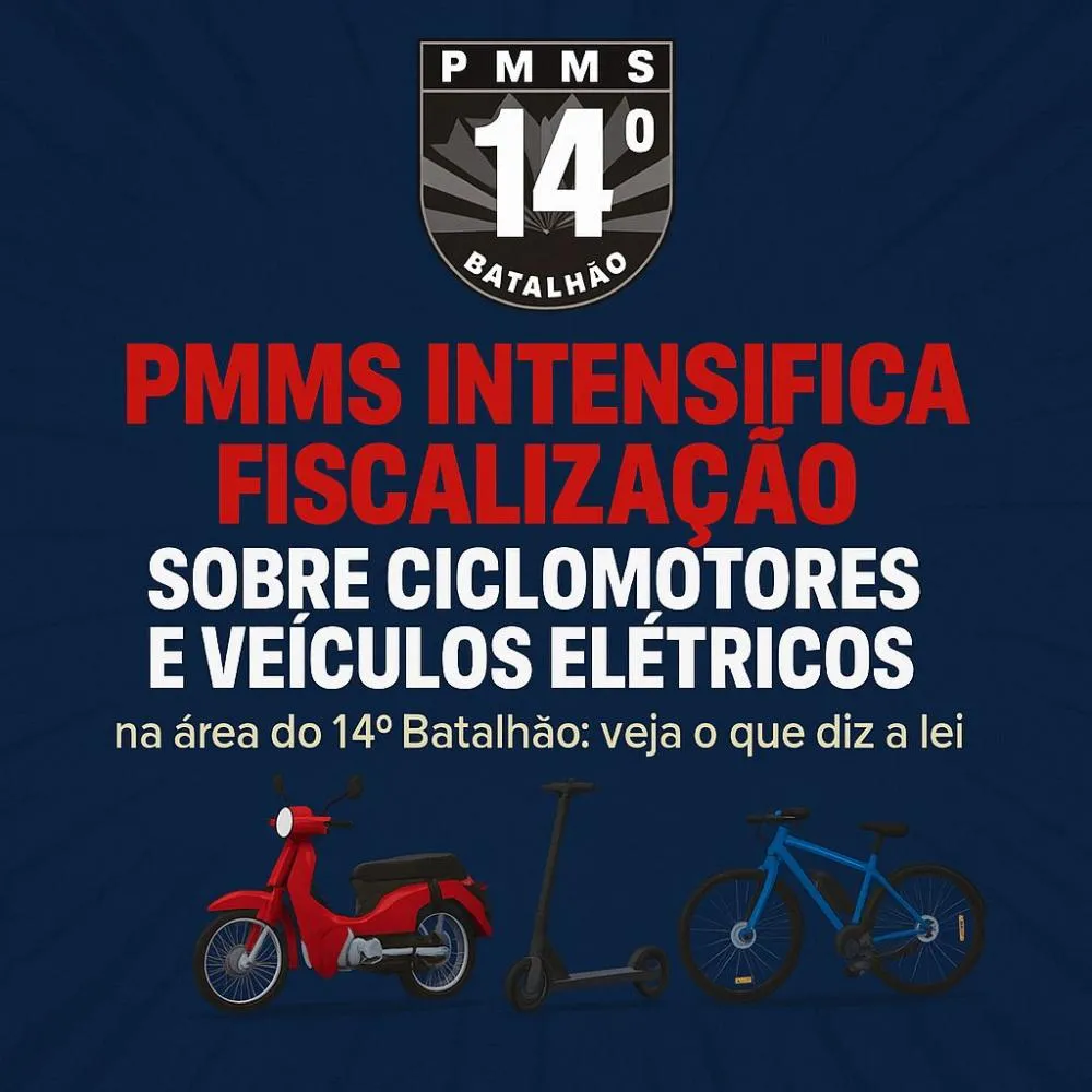14º BPM intensifica fiscalização sobre ciclomotores e veículos elétricos na região