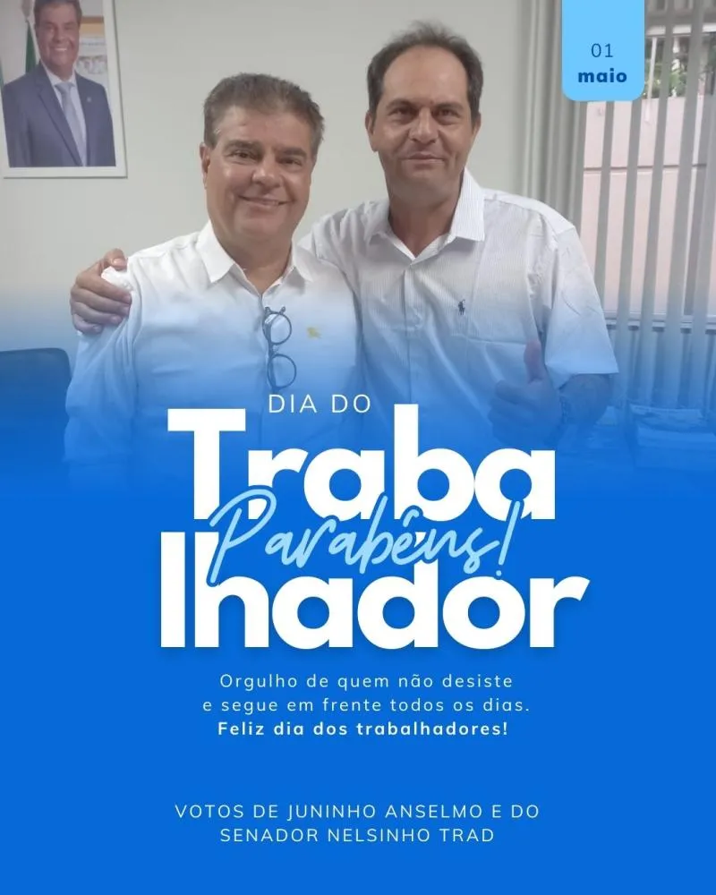 Juninho Anselmo parabeniza trabalhadores e homenageia agricultores de Deodápolis pelo Dia do Trabalhador