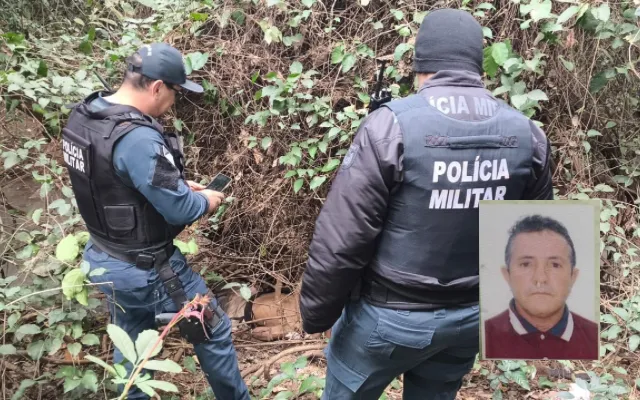 Corpo estava enroscado em galhos de árvores; Fotos: Sidnei Bronka/Ligado Na Notícia 