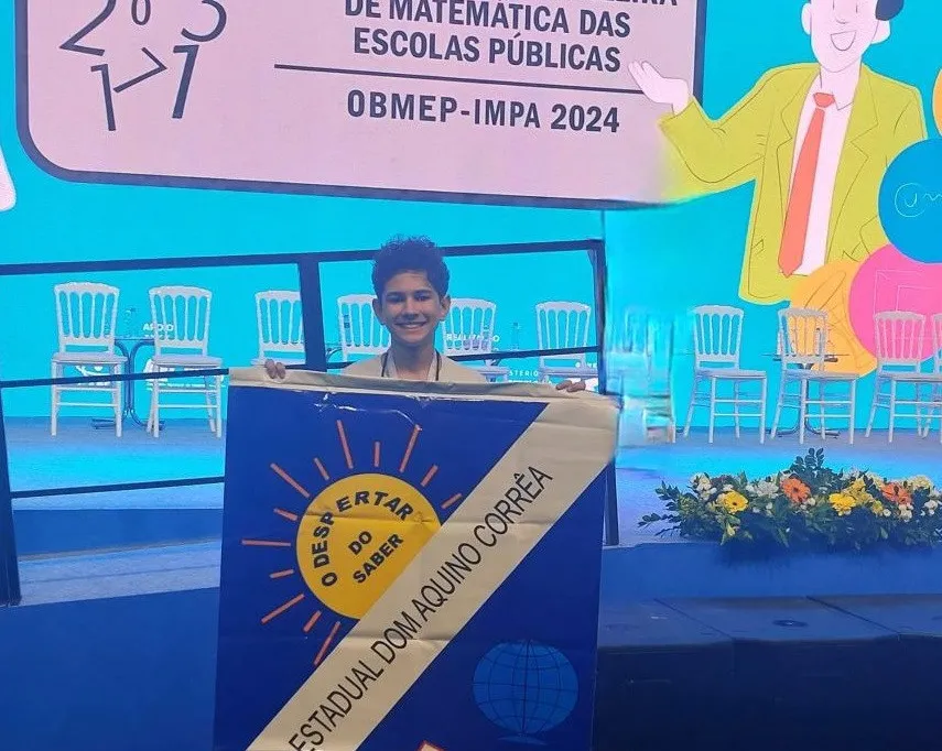 Heitor Brites Oleksyw, da Escola Estadual Dom Aquino Corrêa, é um dos três sul-mato-grossenses premiados com ouro; Foto: Divulgação