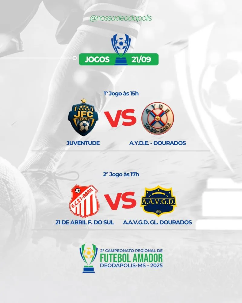 Campeonato Regional de Futebol Amador começa neste domingo em Deodápolis