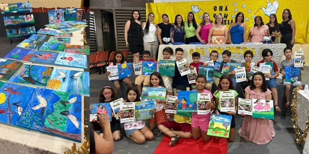 Projeto 'Chá com Poesia' destaca a importância da leitura com criação de livro ilustrado pelos alunos