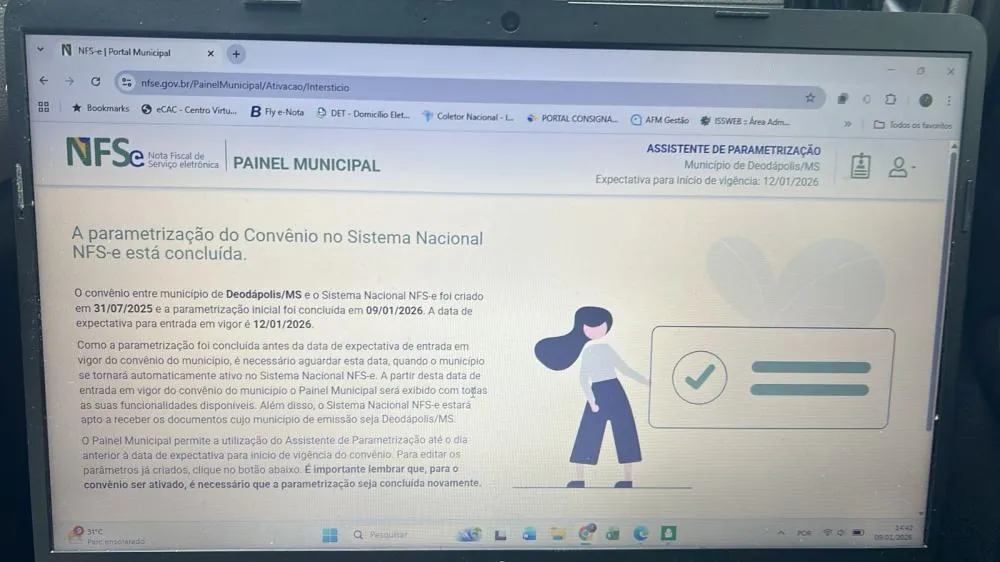 Deodápolis conclui integração e libera emissão de NFS-e pelo sistema federal
