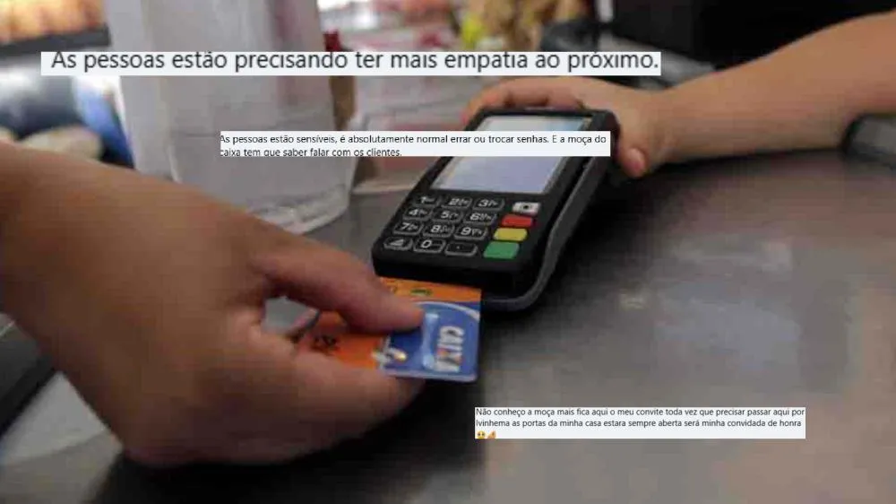 Cliente acabou sendo acolhida nas redes sociais. (Marcos Ermínio, Midiamax, Redes Sociais)