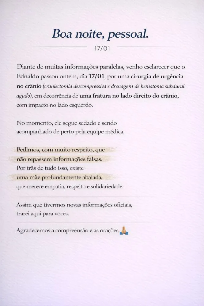 Família divulga nota oficial sobre estado de saúde de servidor encontrado ferido em Deodápolis