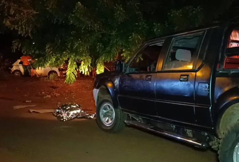 Mulher morta atropelada no jardim Canaã IV, em Dourados - Crédito: Osvaldo Duarte / Dourados News