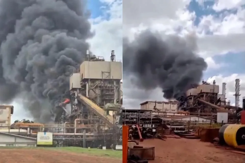 Vídeo de incêndio em usina de Nova Alvorada do Sul termina em demissão por justa causa
