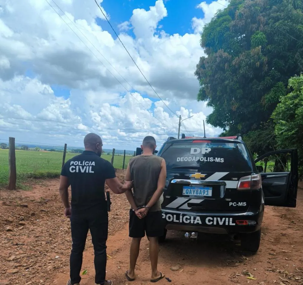 Polícia Civil prende suspeito de homicídio dois dias após crime em Deodápolis