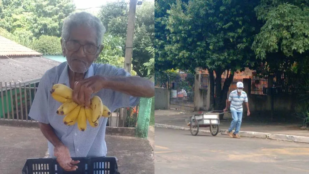 Aos 102 anos, Sebastião vende bananas há oito décadas e vira inspiração em MS