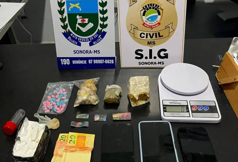 Traficante é preso com crack, cocaína, LSD e ecstasy