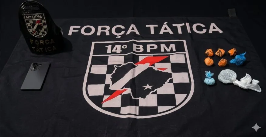 Força Tática do 14° BPM apreende drogas e prende mulher por tráfico em Fátima do Sul