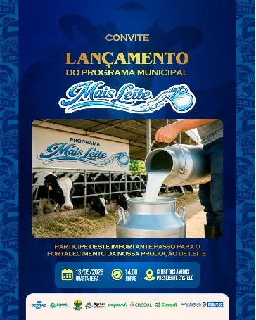 Gestão do prefeito Jean Gomes lança Programa Mais Leite para fortalecer produção rural em Deodápolis