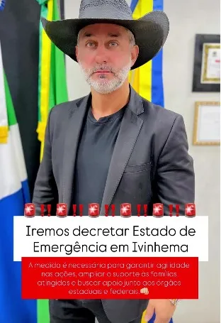 Ivinhema deve decretar situação de emergência após temporal com granizo e ventos fortes
