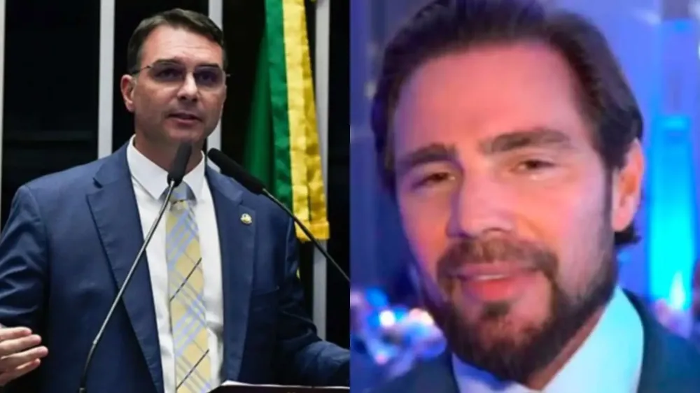 Flávio Bolsonaro e Daniel Vorcaro. (Reprodução)