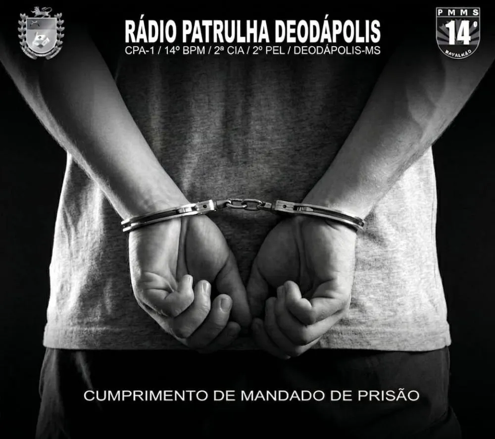 Homem com mandado de prisão em aberto é preso pela Polícia Militar em Deodápolis